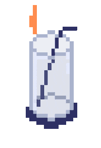 orylaa pixel orange pixel art thirsty Sticker