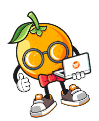 OrangeJuiceTech sticker orange tech tecnologia Sticker