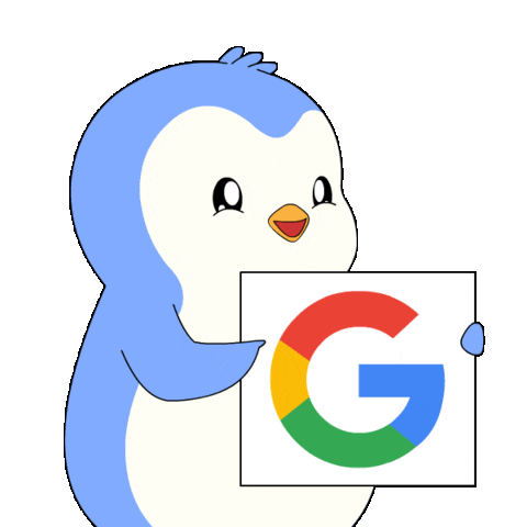 Looking Google Chrome Sticker by Pudgy Penguins