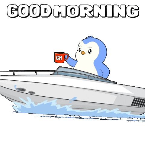 Good Morning Sticker by Pudgy Penguins