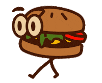 lovehandleburgers vegan 70s groovy burgers Sticker