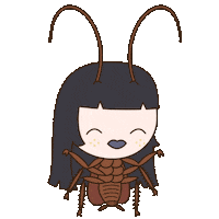 Girl Cockroach Sticker by 100% Soft