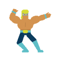 MillihelenDesign fight retro winner strong Sticker