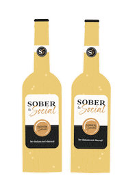 SoberandSocial sober dry january sober life sober and social Sticker