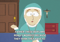 cross nun GIF by South Park 