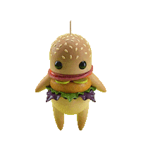 Happy Veggie Burger Sticker