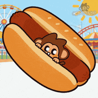 Surprised Hot Dog GIF by Chimpers