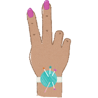 Hand Peace Sign Sticker by Art Gallery Fabrics