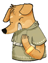 soffiesoffie dog wink doggo grin Sticker
