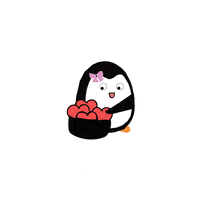 deecomics love heart penguin hearts GIF