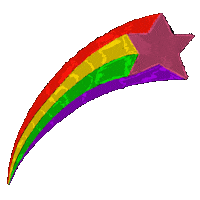 Shooting Star Rainbow Sticker