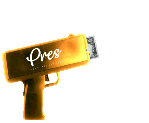 Money Gun Sticker by Gold Presidents