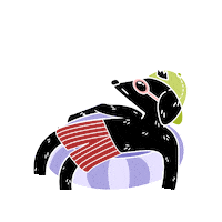 Black Dog Sticker
