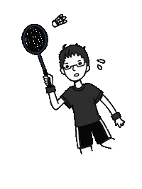 Badminton Smash Sticker