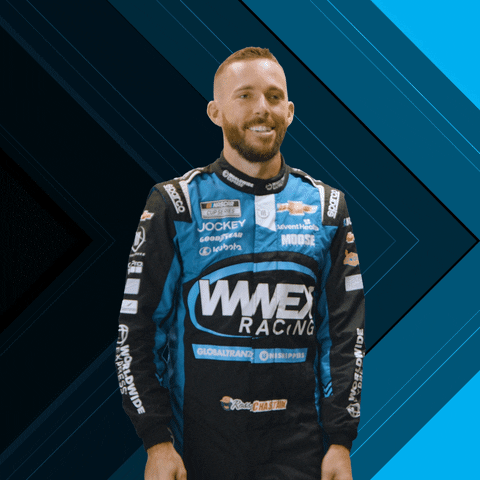 wwexracing giphyupload high five nascar ross chastain GIF