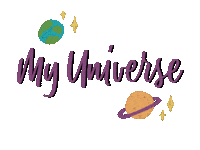 Space Moon Sticker