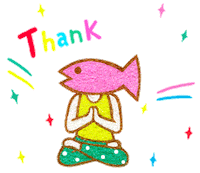 Yoga Thank You Sticker by Naoshi
