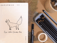 Lifeplannermx art fox drawing sketch GIF