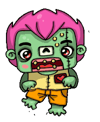 zombie garbikw Sticker