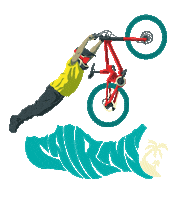 crankworxcairns wave bike australia cycling Sticker