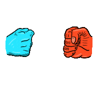 nicholashugginscreative bounce fist fist bump trinidad Sticker