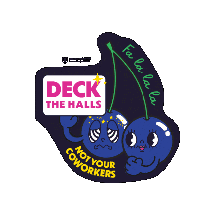 Black_Owl_Design giphygifmaker christmas designer cherry Sticker