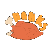 Thanksgiving Day Thank You Sticker by Kiji Lab