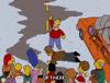homer simpson snow GIF