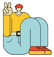 Relevant_Design peace doodle sign sit Sticker