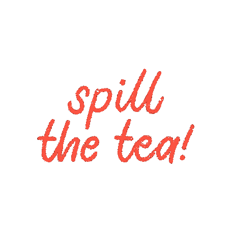 samanthashim tea talk spill the tea minteart Sticker
