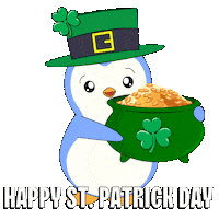 St Patricks Day Good Luck Sticker by Pudgy Penguins