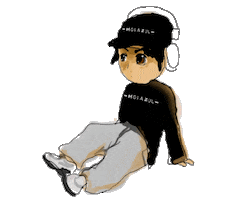 mgsazul music anime logo black Sticker