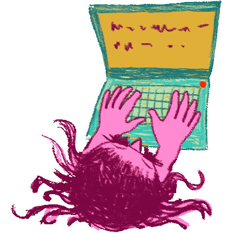 Computer Working Sticker