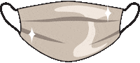 Gold Mask Sticker by Style Lease