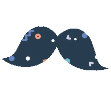 Mustache Sticker by Meroware