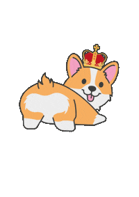 Queen Elizabeth Dog Sticker by The Online Studio