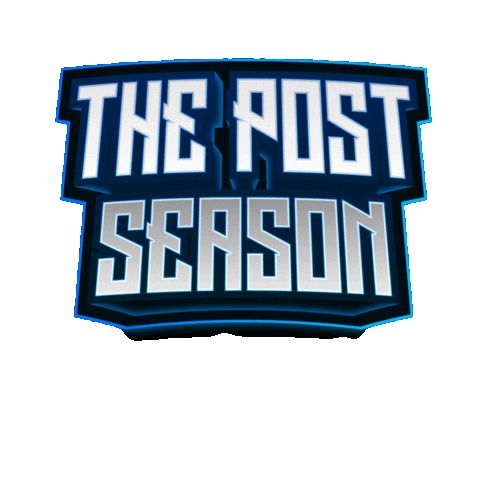 Text gif. Bold, silver block of text reminiscent of the Monday Night Football logo. Text, "The post season, matters."