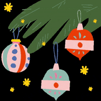 drawglowschool happy christmas stars ball GIF