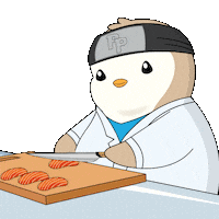 Fish Cooking Sticker by Pudgy Penguins