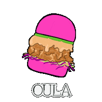 oulacreativecatering slider chicken burger oula pink food Sticker