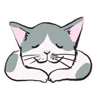 Cat 猫 Sticker by 河童堂