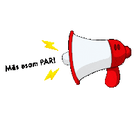 KustibaPAR megaphone par kustība par we are par Sticker