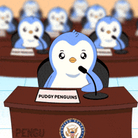 Penguin Speaking GIF by Pudgy Penguins