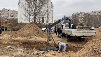 Exhumation of Mass Graves Continues in Bucha