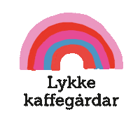 Coffee Rainbow Sticker by LykkeKaffegardar