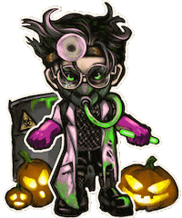 Halloween Laughing Sticker by Mina_O_Art