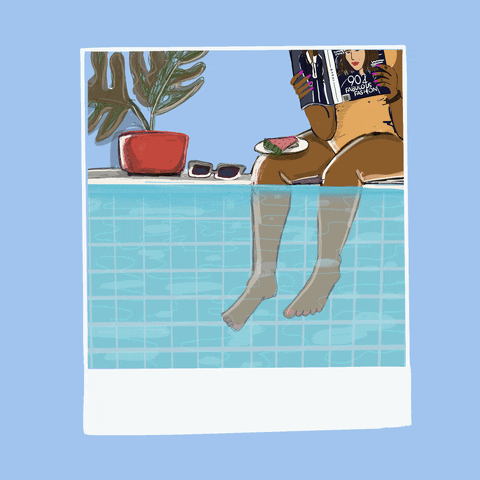 Sunny Day Swimming GIF by BrittDoesDesign