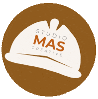 Orange Hat Sticker by Studio MAS Creative