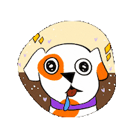 wesploot dog surprise puppy drool Sticker