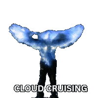 Relaxed Head In The Clouds Sticker by Ashwin Gane